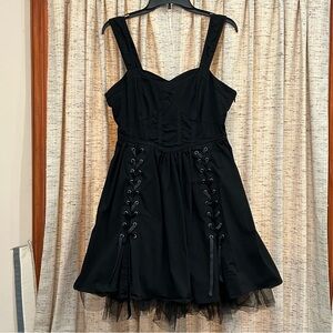 Hot Topic Black Corset Dress - Juniors Medium
